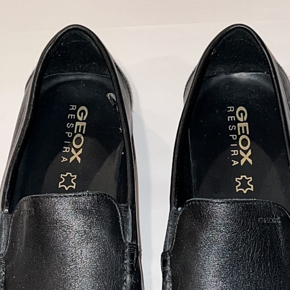 GEOX Mens Respira Black Italian Leather Loafer Driving Shoe  Size 43.5 US 10.5 main image 8